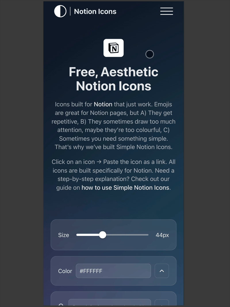 Interface adapting from desktop to mobile sizes