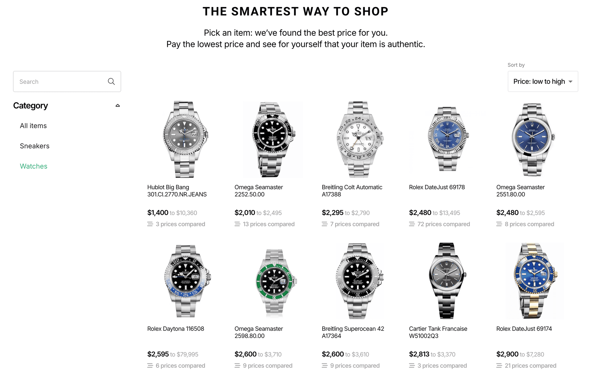 Filtered homepage state